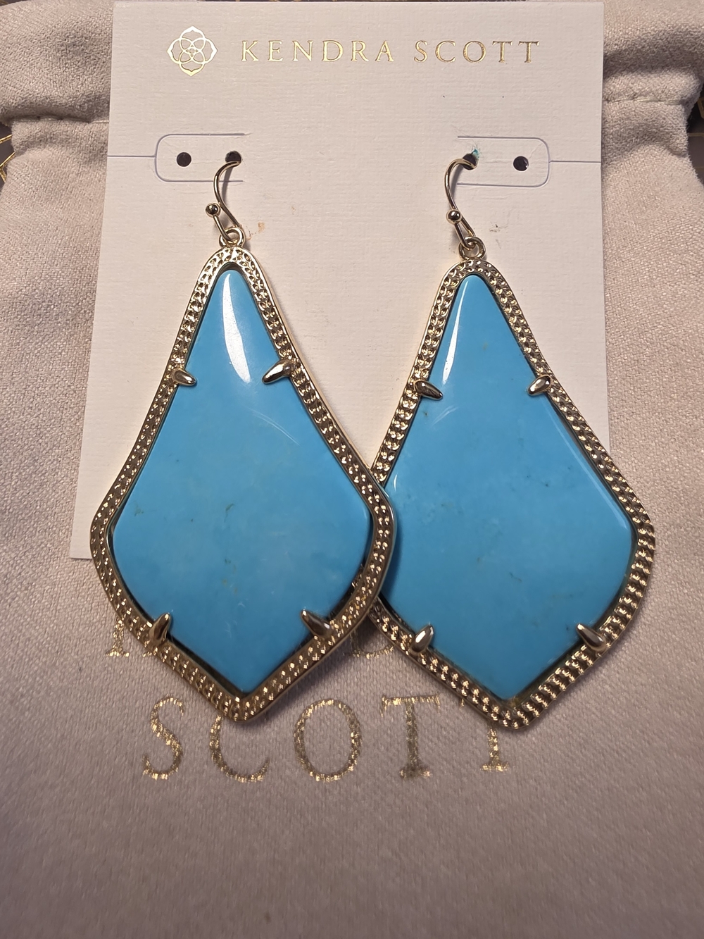 Kendra Scott Turquoise Alexandra Earrings